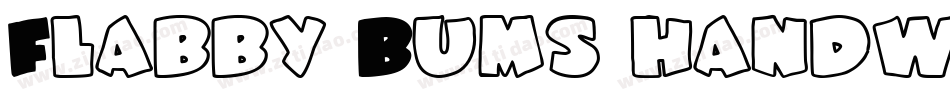 Flabby Bums handwriting字体转换